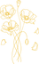 Wilting poppies in gold outline. Used as the Home Page button.