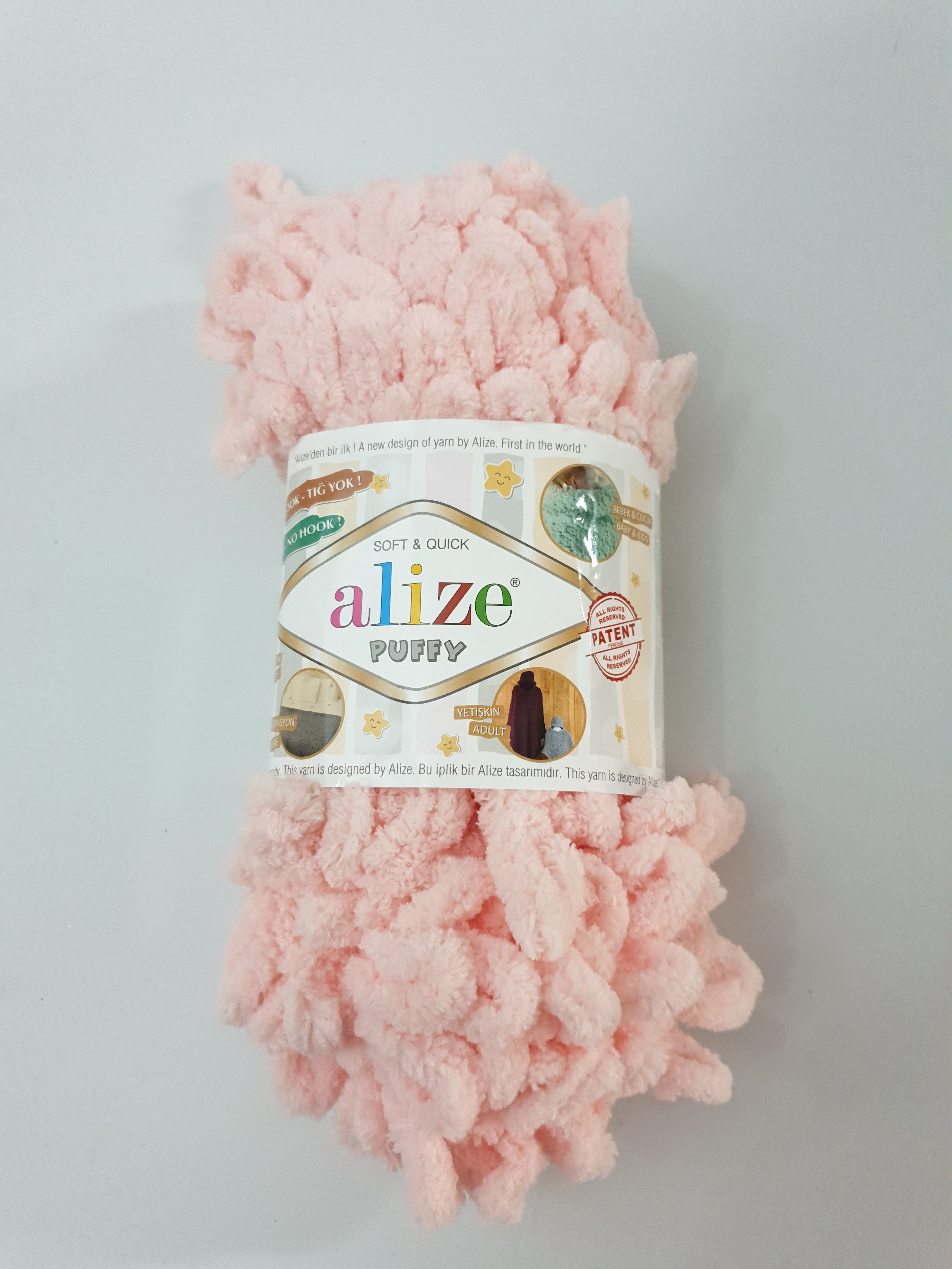 חוט לולאות בצבע ורוד אפרסק