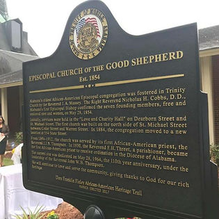 Established in 1854, the Episcopal Church of the Good Shepherd is the oldest black Episcopal congregation in Alabama and the third oldest Episcopal congregation in the state.