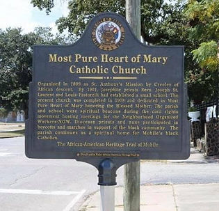 First African-American Catholic Church in the City of Mobile. Supported the Civil Rights Movement during the 60’s.