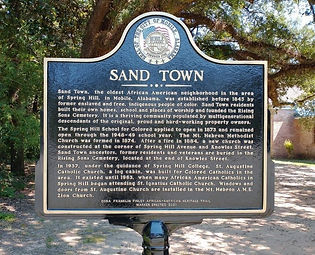 Established before 1845, Sand Town predates the United States Civil War and is the oldest African American neighborhood in Spring Hill.