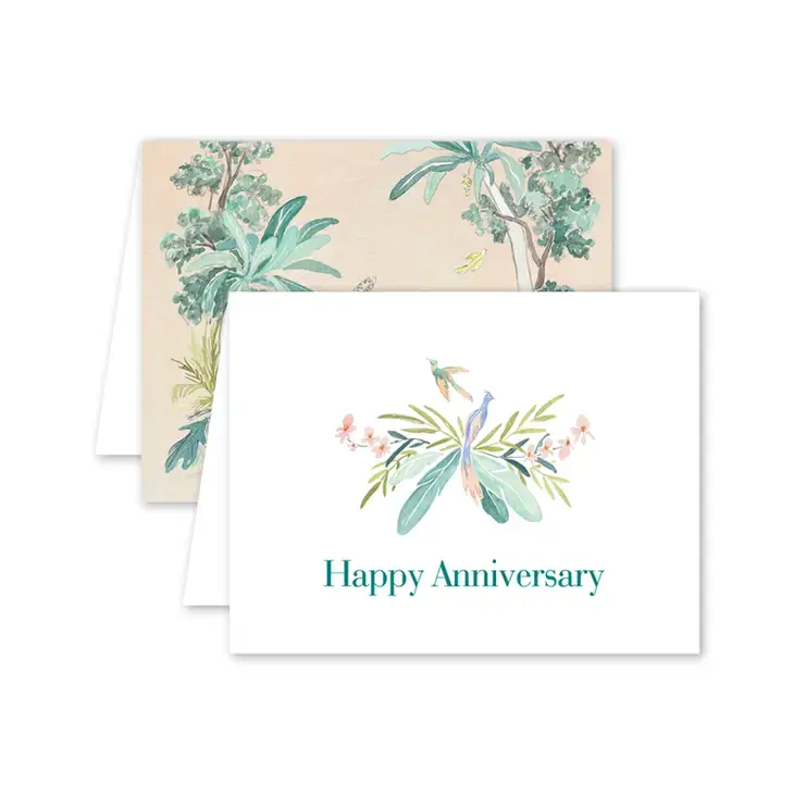 Painted Paradise Anniversary Card