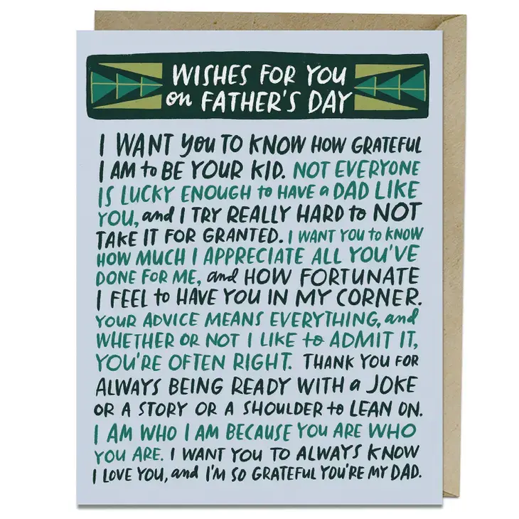 Wishes for You Father's Day Card