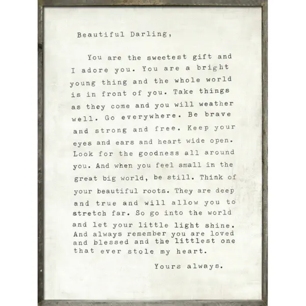 Letter For Sophie Art Print