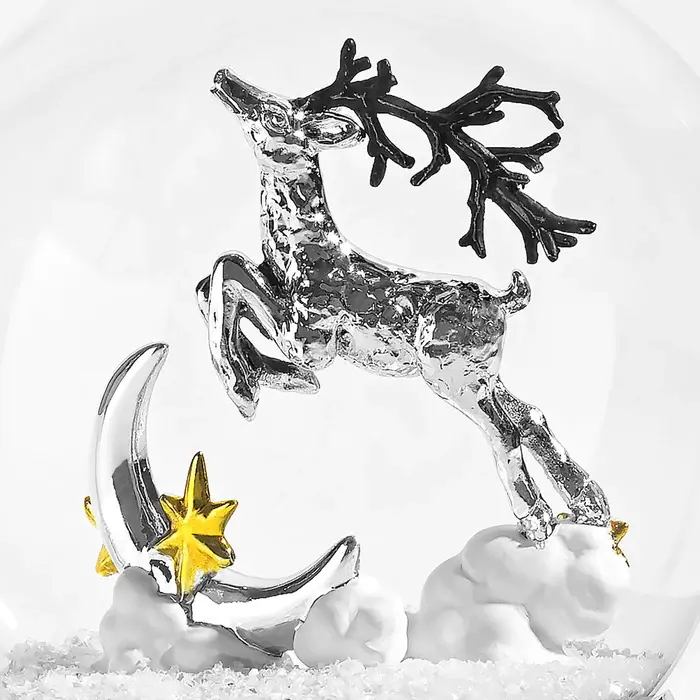 Thumbnail: Reindeer Snow Globe Ornament