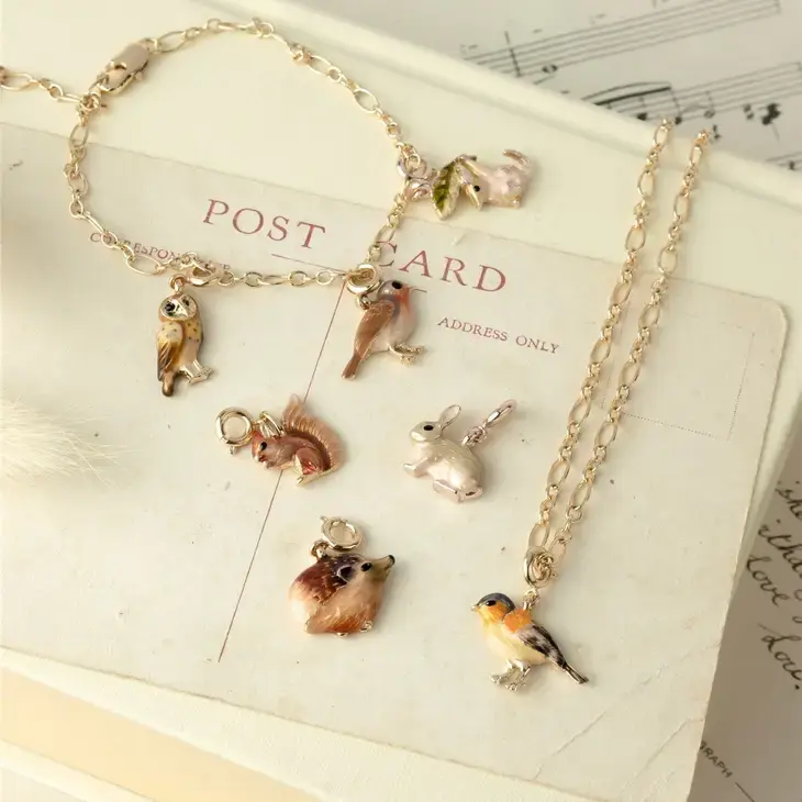 Thumbnail: Enamel Dormouse Collector Chain Bracelet