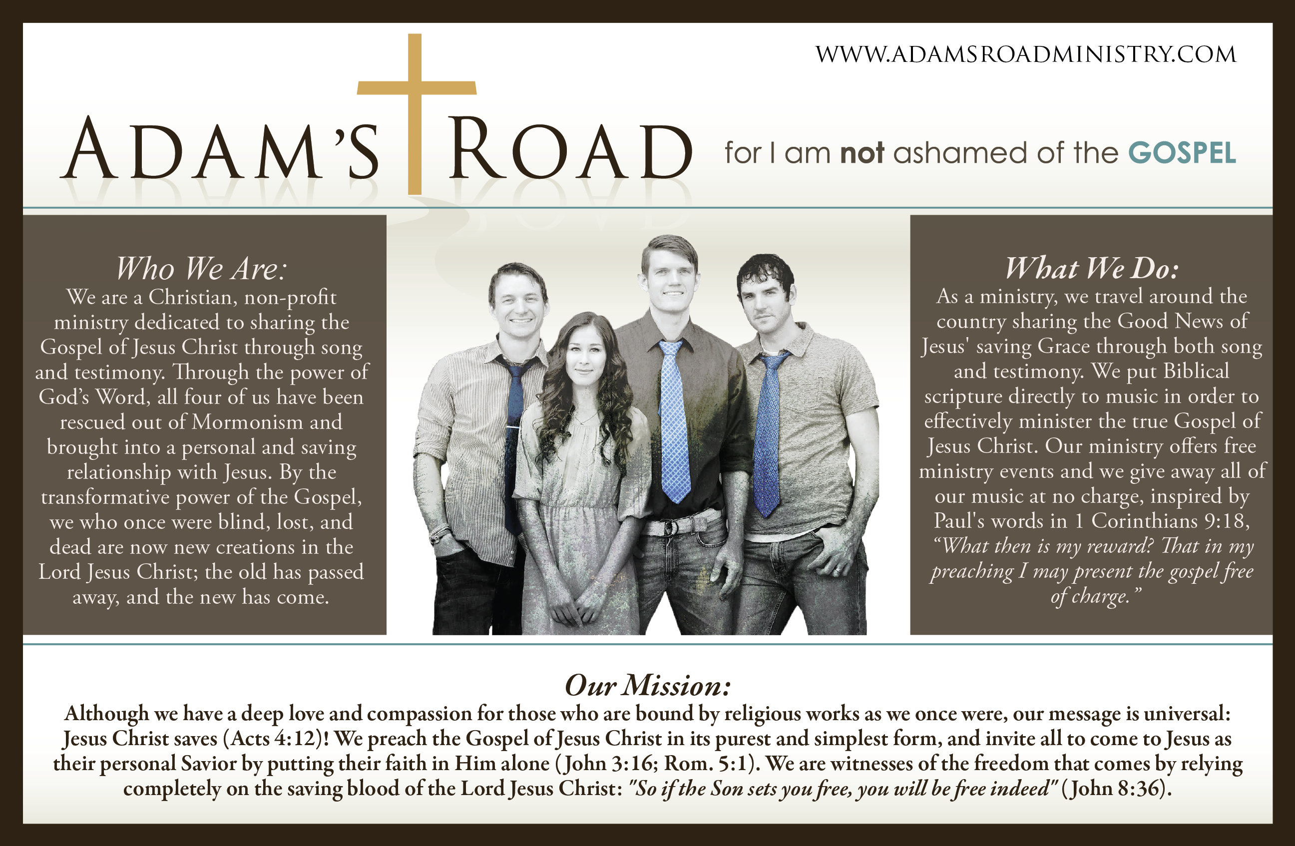 Adam's Road Postcard