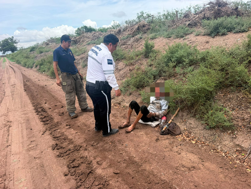 Rescatan a adulto mayor tras pasar dos días atrapado en un dren seco en Ahome