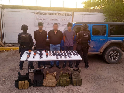 Golpe al crimen en Angostura: Grupo Interinstitucional detiene a tres sujetos y asegura poderoso arsenal