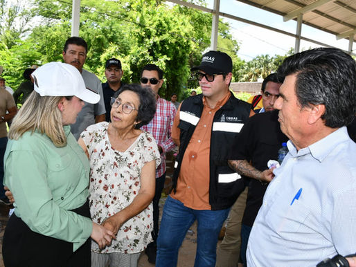 Gobernadora Yeraldine Bonilla lleva apoyos a las comunidades afectadas por las lluvias en Mocorito