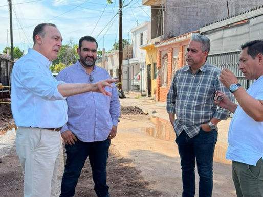 Supervisa Antonio Menéndez reposición de colector sanitario en la colonia Texas