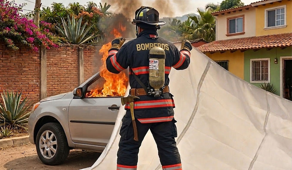El escudo silencioso: La innovadora manta asiática capaz de sofocar incendios en segundos