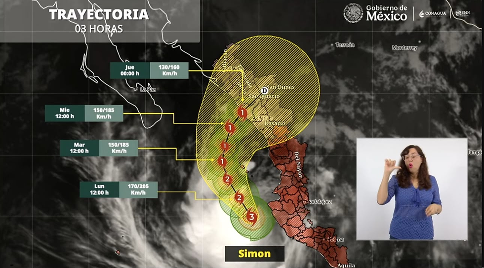 Con Plan Marina y Plan DN-III-E, se apoyará a Sinaloa ante la presencia del huracán “Simón”: Claudia Sheinbaum
