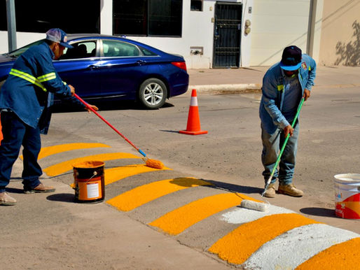 Avanza en Salvador Alvarado el pintado de señalización vial para la prevención de accidentesD