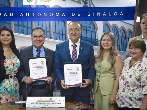 Firma de convenio de colaboración entre Ayuntamiento y UAS, representa beneficios para la sociedad ahomense