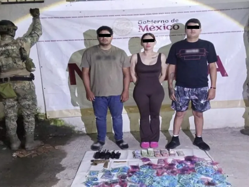 Traían un "guatón" de droga: Cae tercia con más de 5 mil dosis y armas en Mazatlán