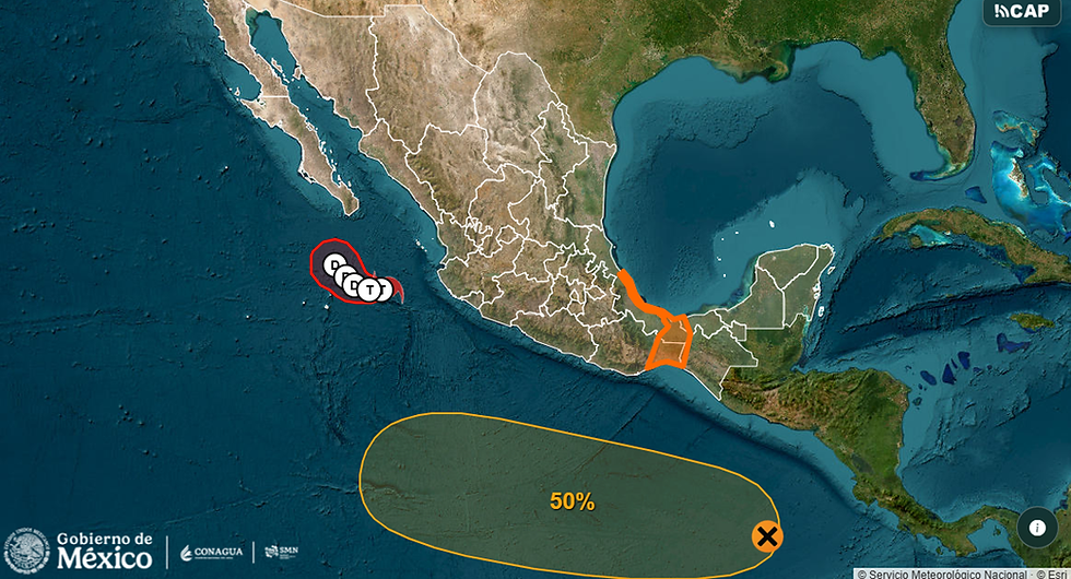 El Pacífico en alerta: Tras el paso de Trudy, surge un nuevo ciclón que amenazaría a México