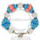 Thumbnail: YEMAYA ASHABA DELUXE SET CON FLORES DE CORAL ACHABA IDDE DE MAZO Y COLLAR