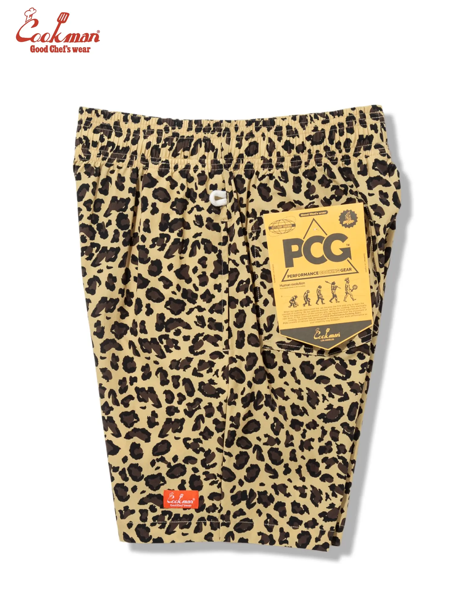 Cookman™️ Chef Pants Short #Light Leopard Beige