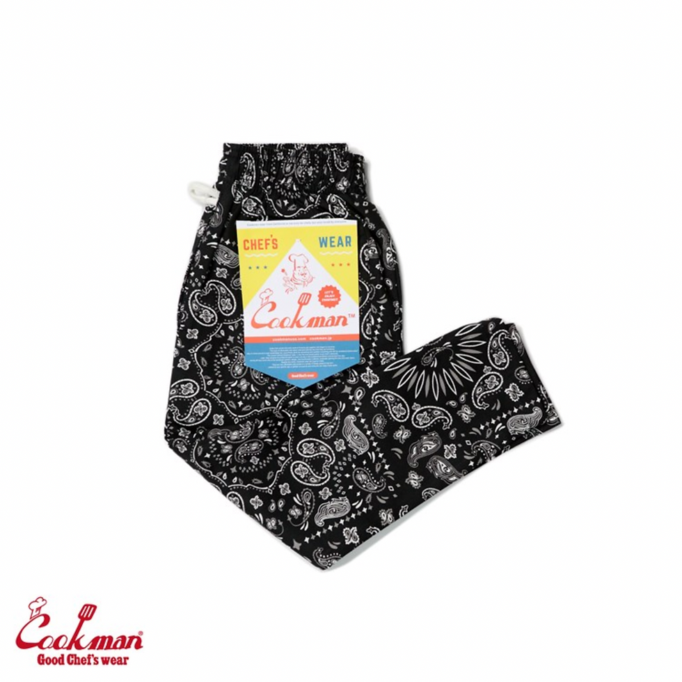 Cookman™️ Chef Pants Kids Size #Paisley Black