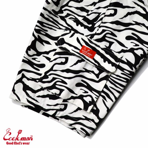 Cookman™️ Chef Pants Short Cargo #Zebra | CHOPTOP