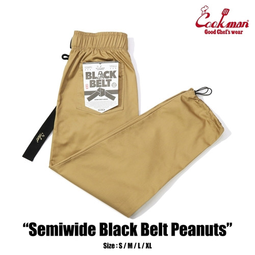 Chef Pants Semiwide - Black Belt Corduroy : Black