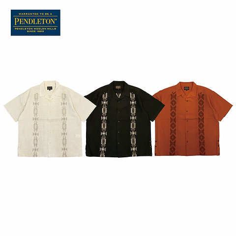 PENDLETON S/S EMB Open Collar Shirt NO.6003 | CHOPTOP