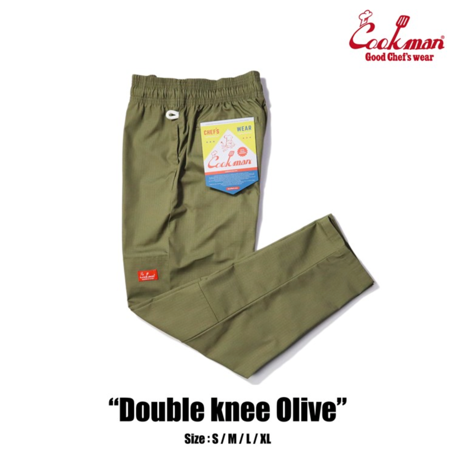 Cookman™️ Chef Pants #Double knee Ripstop Olive