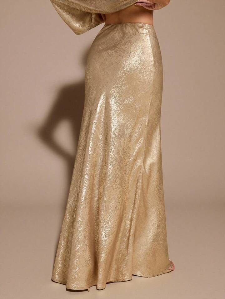 Thumbnail: Liquid Gold Maxi Skirt 