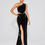 Thumbnail: Black Sequin One Shoulder Gown