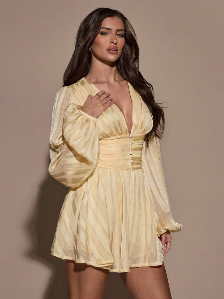 Thumbnail: Tilia Yellow Pastel  Mini Dress 