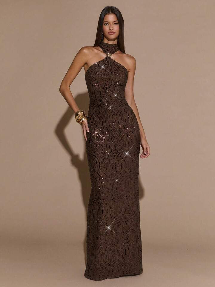 Miniatura: Cocoa Sequin Gown