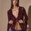 תמונה ממוזערת: Lacey Burgundy Top 