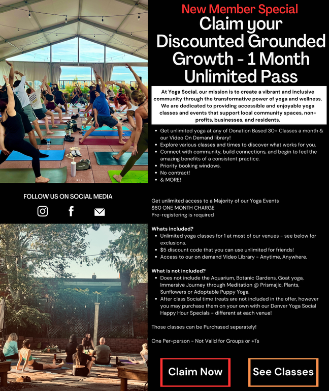 New Member Special 1 month from yoga social denver colorado