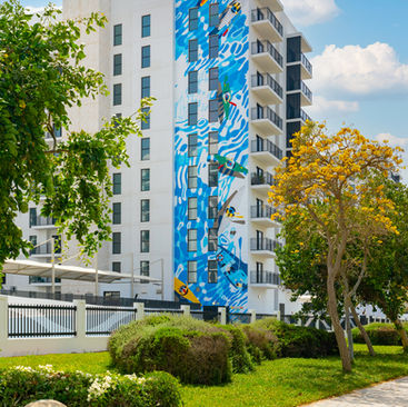 Vibrant art installation brightening Abu Dhabi cityscape