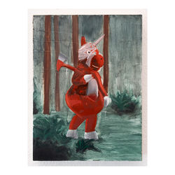 Miguel Aguilar. Your Best Friend Buddy. 9 in x 12 in. Oil on wood panel. 200_bordered
