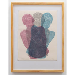 Jennifer Ghormley. Agony. Wood block print. 15 in x 19 in. $275