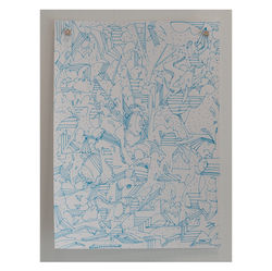 Angel Mir. Breakfast Drawing 5. 7 in x 10 in. Ink on paper. 100