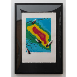 Tiana Boisseau-Palo. Scatter Your Ashes at the Peak. Screenprint and seed beads