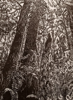 Raymundo Munoz_Remain_Linocut relief print_2023_14 x 19 copy