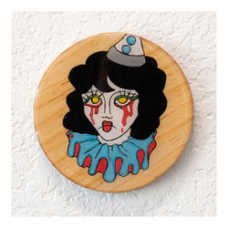 Angelica Bueno. Cry Baby. Posca. 3 in round. 25_bordered