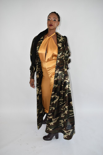 Camouflage Silk Jacke | JACKA SALDANA