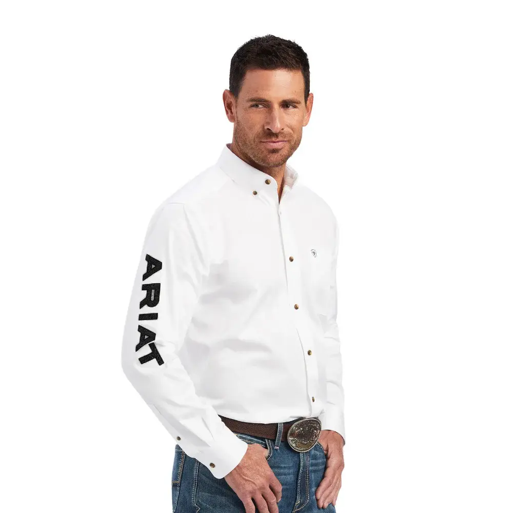 Ariat Men's White Long Sleeve Shirt Classic