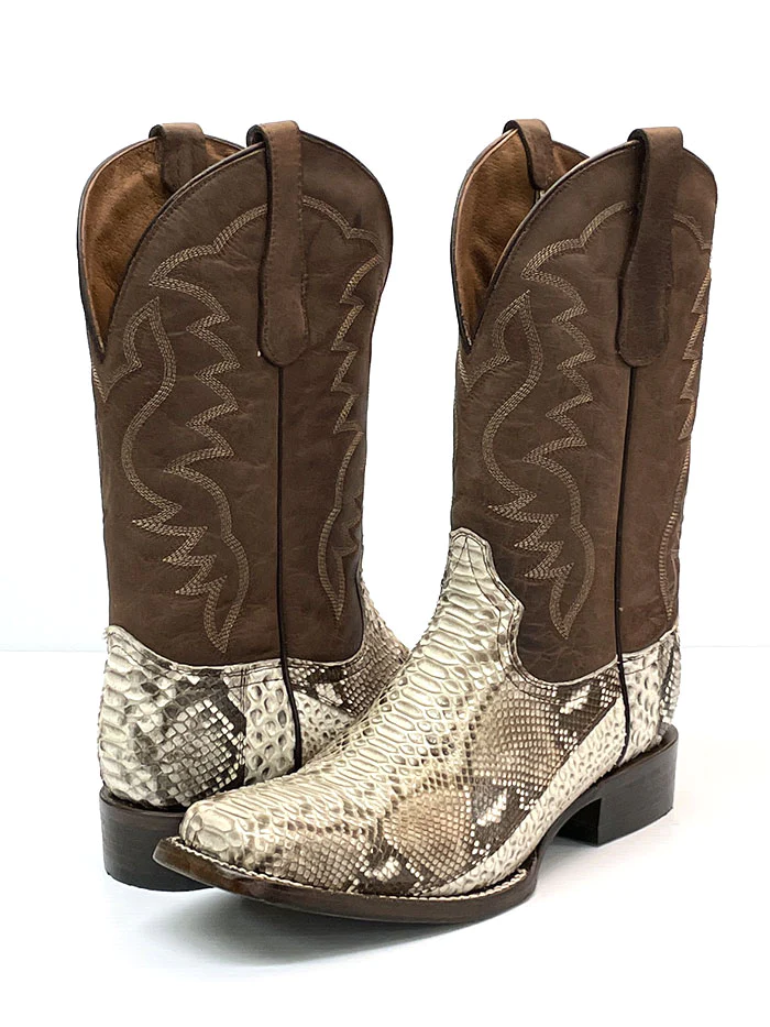 Circle G Mens Square Toe Python Cowboy Boots L5740 JRs Western Store