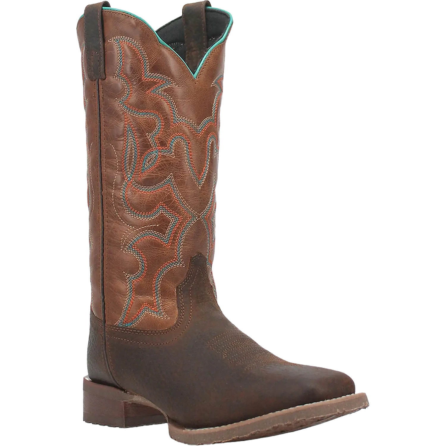 Dan Post Men's Odie Dark Brown & Tan Wide Square Toe Boots