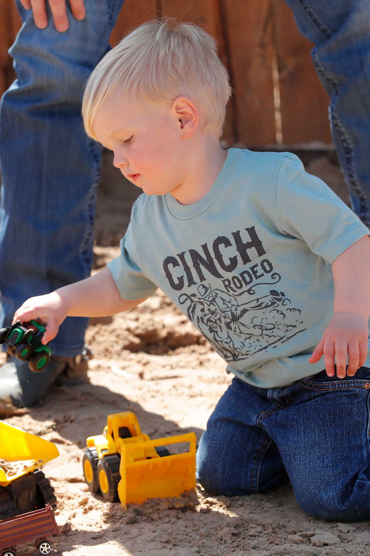 CINCH BOYS S/S TEE 3/25 - GRN