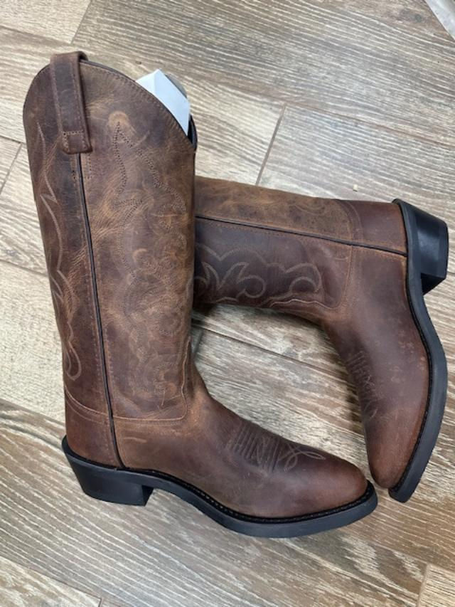 OLD WEST Leather Boots Cowboy Work Boots