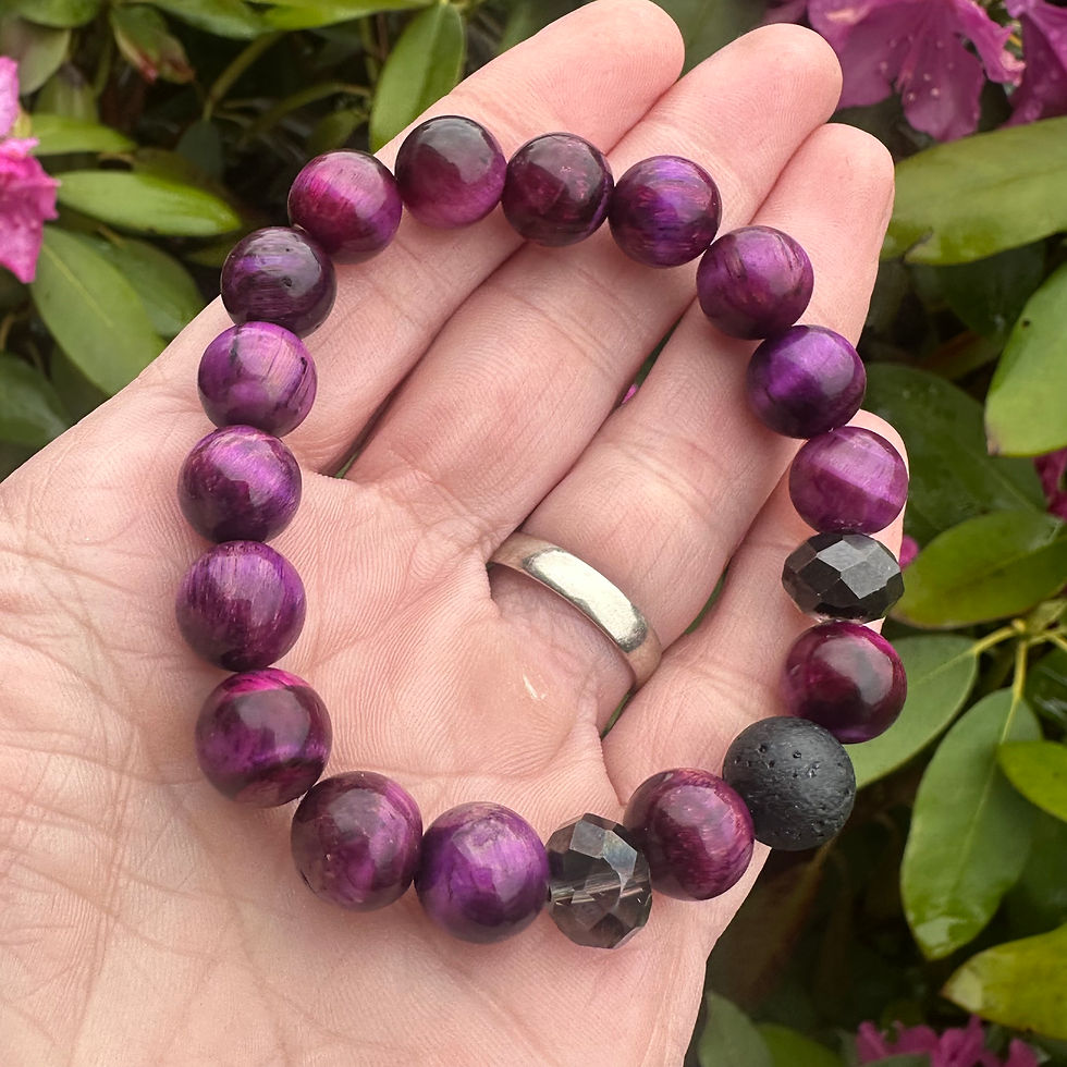 Thumbnail: Purple Tigers Eye diffuser bracelet 