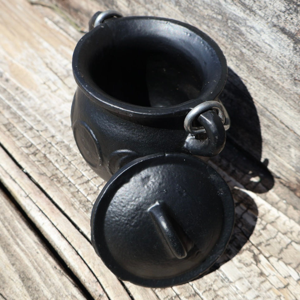 Thumbnail: Cast Iron Cauldron- Triple Moon