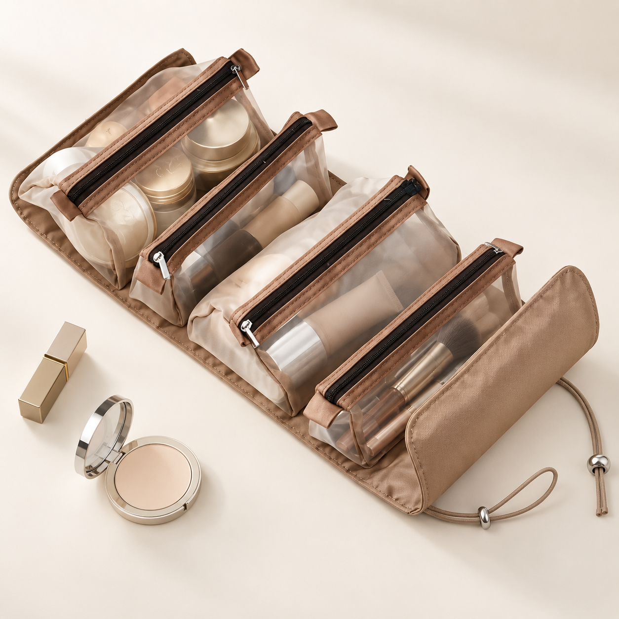 4-in-1 Roll-Up Beauty Case